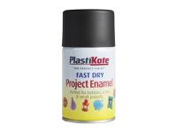 PlastiKote Fast Dry Enamel Aerosol Matt Black 100ml