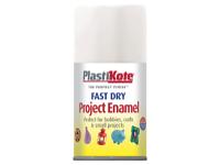 PlastiKote Fast Dry Enamel Aerosol Gloss White 100ml