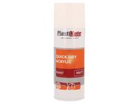PlastiKote Trade Quick Dry Acrylic Spray Paint Matt White 400ml