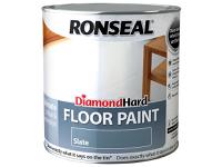 Ronseal Diamond Hard Floor Paint Satin Slate 2.5 litre