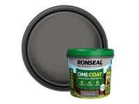 Ronseal One Coat Shed & Fence Protector Charcoal Grey 5L 50100