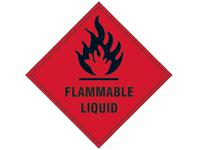 Scan Flammable Liquid - Self Adhesive Vinyl Sign 100 x 100mm