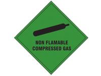 Scan Non Flammable Compressed Gas - Self Adhesive Vinyl Sign 100 x 100mm