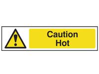 Scan Caution Hot - PVC Sign 200 x 50mm
