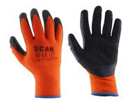 Scan Thermal Latex Coated Gloves - L (Size 9) (Pack 5)