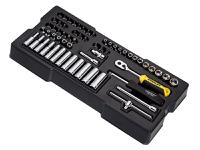 STANLEY® Transmodule System 1/4in Drive Metric Socket Set 60 Piece