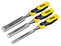 STANLEY® DYNAGRIP™ Bevel Edge Chisel with Strike Cap Set, 3 Piece
