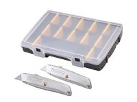 STANLEY® 99E Trimming Knife Twin Pack with 50 Spare Blades in Organiser