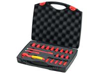 Wiha Insulated 1/4in Ratchet Wrench Set, 21 Piece (inc. Case)