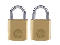 Yale Locks Brass Padlock 20mm (2 Pack)