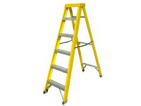 Zarges Fibreglass Swingback Steps Open, 1.60m Closed 1.78m 6 Rungs