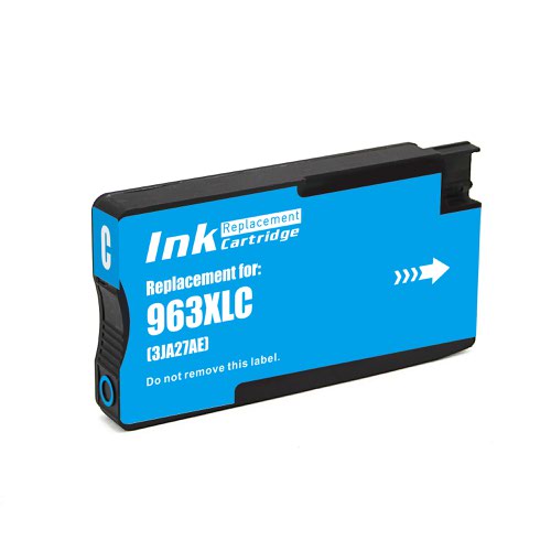 Compatible HP 963XL 3JA27AE Cyan Ink Tank Cartridge 1600 Page Yield Not compatible with HP Plus