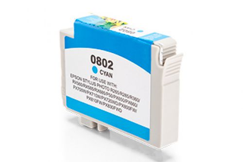 Compatible Epson C13T08024011 T0802 Cyan 935 Page Yield