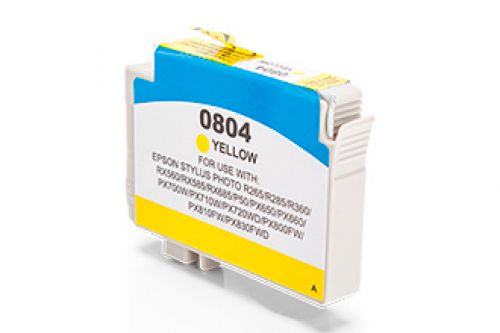Compatible Epson C13T08044011 T0804 Yellow 520 Page Yield