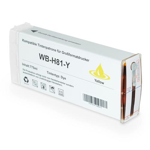 Compatible HP Inkjet 81 C4933A Yellow 775ml