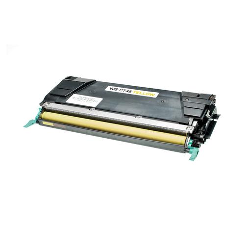 Compatible Lexmark Toner C748H2YG Yellow 10000 Page Yield