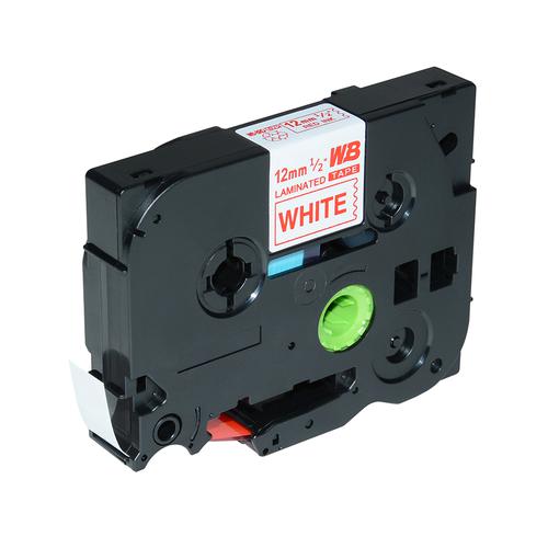 Compatible Brother TZE232 Red on White Label Tape 12mm 8m 