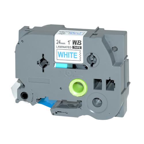 Compatible Brother TZE253 Blue on White Label Tape 24mm 8m 