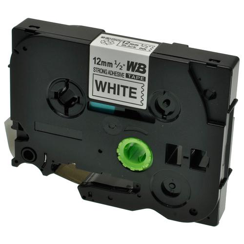 Compatible Brother TZES231 Black on White Label Tape 12mm 8m Strong Adhesive 