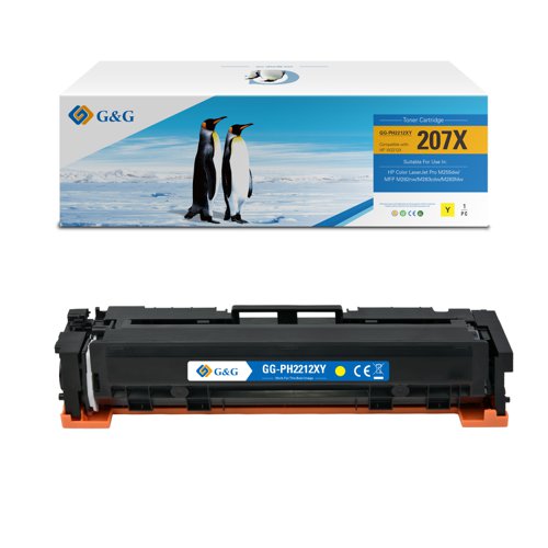 Compatible HP 207X New Chip W2212X Yellow Laser Toner Colour 2450 Page Yield 