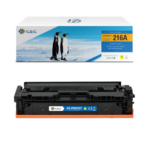 Compatible HP W2412A 216A Yellow Laser Toner Colour 850 Page Yield 
