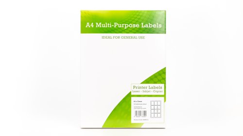 Compatible TSMPL12 White Multipurpose Labels 63mmx72mm 12 per Sheet 100 Sheets
