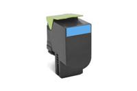 Compatible Lexmark CX410 HY Cyan Toner 80C2HC0 802H 3000 Page Yield