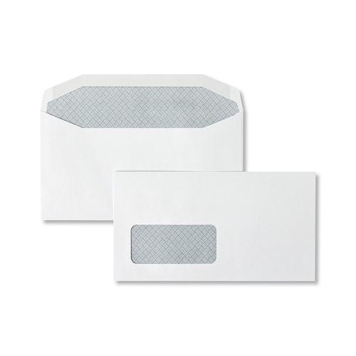 1B36I - 110x220mm 100gsm White Window Gummed Wallet Envelopes 500 Pack
