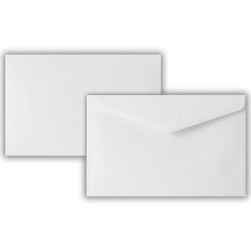145 x 215mm 100gsm White Greeting Card Wallet Gummed Seal Envelopes 500 Pack