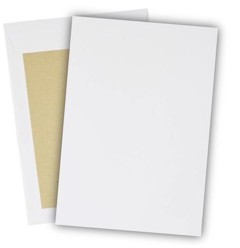 324 x 229mm 120gsm  White Board Back Pocket Peel & Seal 100 Pack