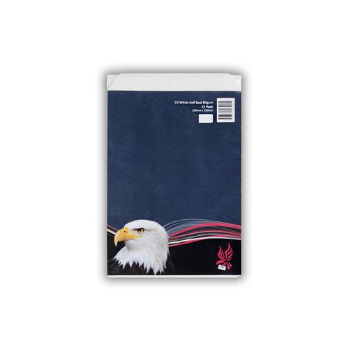Trimfold Envelopes Merlin C4 324x229mm White 80gsm Self Seal Envelopes Pack 25's Retail Pack