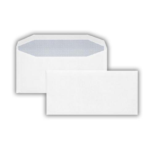 DLX 114x235mm Autofast White 90gsm Opaqued Gummed Wallet Envelopes 500 Pack