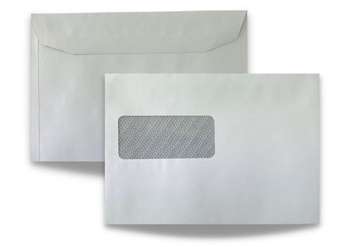 Trimfold Envelopes Autofast C5 162x229mm White 100gsm Recycled Window Wallet Gummed Envelopes 500 Pack