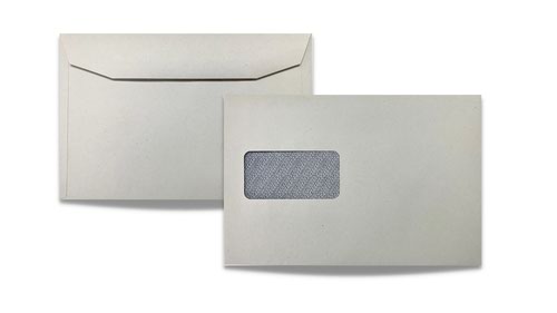 162x240mm 90gsm Recycled White Window Wallet Gummed Seal Envelopes 500 Pack