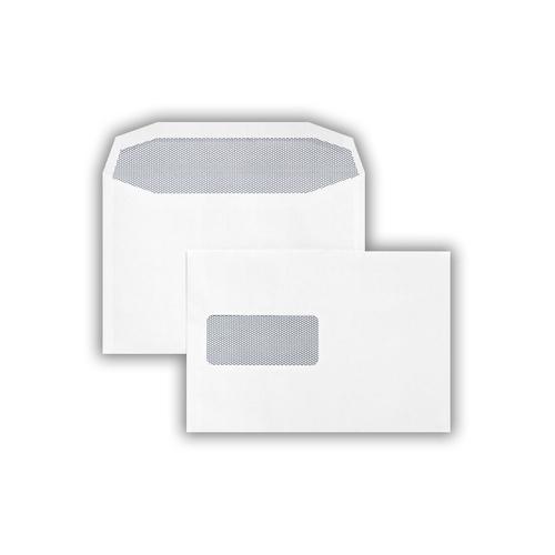 C5X 162x235mm Autofast White 90gsm Window Opaqued Gummed Wallet 500 Pack