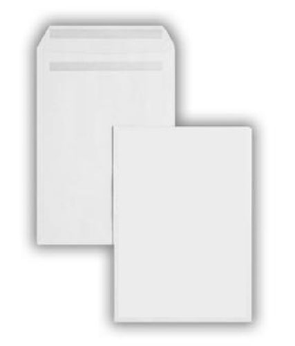 324x229x25mm 120gsm White Non Window Peel & Seal Gusset Pocket Envelopes 250 Pack