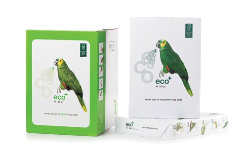A4 80gsm White ECO + Copier Paper 500 Sheets/Ream