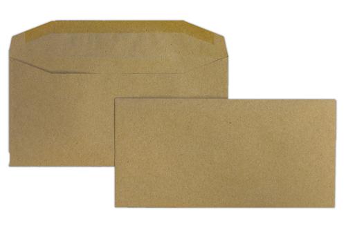 Trimfold Envelopes Harrier DL 110x220mm Manilla 70gsm Gummed Wallet Envelopes 1000 Pack