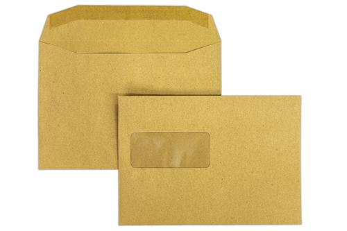 Trimfold Envelopes Autofast C5 162x229mm Manilla 80gsm Window Gummed Mailing Wallet Envelopes 500 Pack