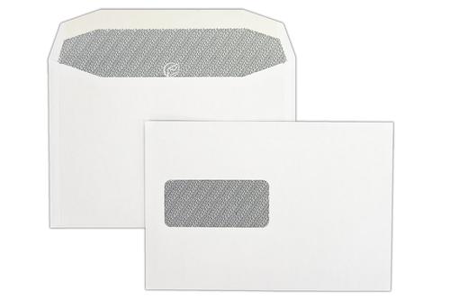 1W56LG - 162x235mm 90g Autofast White Window Gummed Wallet Envelopes Laser Guaranteed 500 Pack