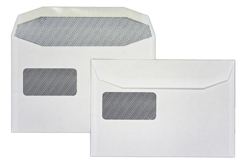 Trimfold Envelopes Autofast C5X 162x240mm White 90gsm Reverse Window Gummed Wallet Envelopes 500 Pack