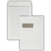 1K01 324x229mm 100gsm White Window Peel & Seal Board Back Pocket Envelopes 125 Pack