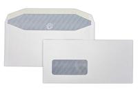 Trimfold Envelopes Autofast DLX 114x235mm White 90gsm Window Opaqued Gummed Wallet Envelopes 500 Pack