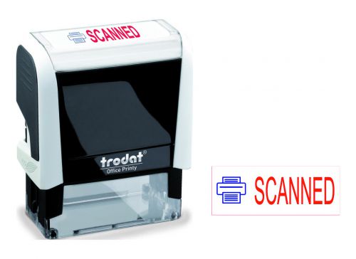 Trodat Office Printy Word Stamp Scanned Red/Blue Code 101226