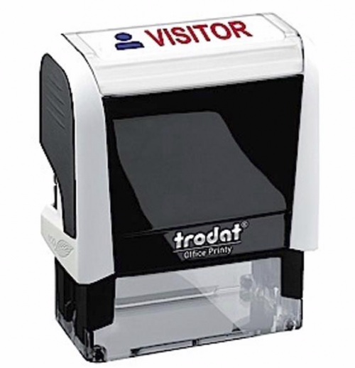 Trodat Office Printy Word Stamp Visitor Red/Blue Code 116825
