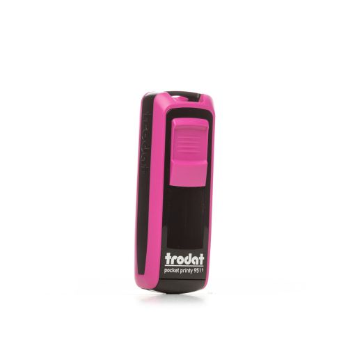 Trodat Pocket Printy 9511 - 38 x 14 mm - Eco Black - Fuchsia Pink