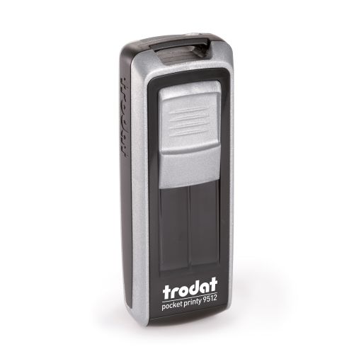 Trodat Pocket Printy 9512 - 47 x 18 mm - Eco Black - Silver