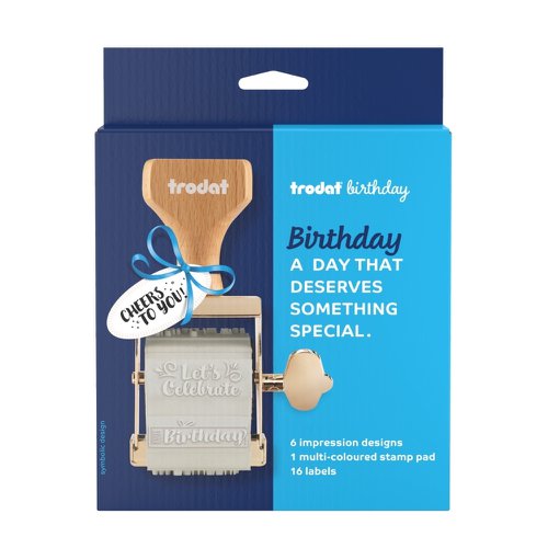 Trodat Birthday Stamp Set - Personalised Stamping for Heartfelt Birthday Gifts & Crafts