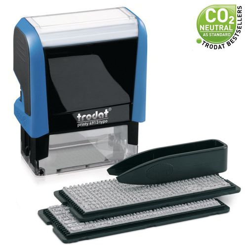 Trodat Printy 4.0 Typo 4913  D.I.Y Self-inking Rubber Stamp - This stamp creates up to 5 lines of customised text, great for professional use. 43198