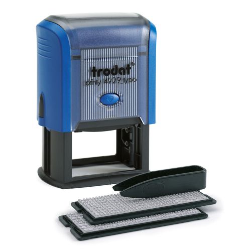 Trodat Printy 4.0 Typo 4929  D.I.Y Self-inking Rubber Stamp - This stamp creates up to 6 lines of customised text, great for professional use.